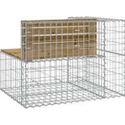 Best FinePRICE Puutarhapenkki kivikorilla 92x71x65,5 cm kyllästetty mänty