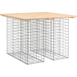 FinePRICE Puutarhapenkki kivikorilla 100x102x72 cm, mänty