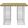 Outlet FinePRICE Puutarhapenkki kivikorilla 100x102x72 cm kyllästetty mänty