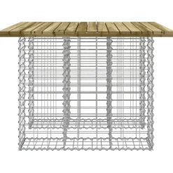 Outlet FinePRICE Puutarhapenkki kivikorilla 100x102x72 cm kyllästetty mänty