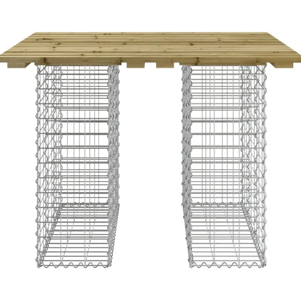 Outlet FinePRICE Puutarhapenkki kivikorilla 100x102x72 cm kyllästetty mänty