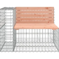 Discount FinePRICE Puutarhapenkki kivikorilla 184x71x65,5 cm, douglaskuusi