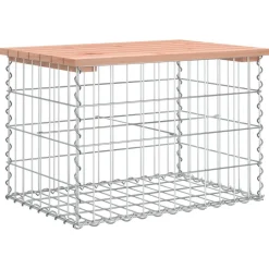 Discount FinePRICE Puutarhapenkki kivikorilla 63x44x42 cm, douglaskuusi