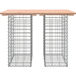 Outlet FinePRICE Puutarhapenkki kivikorilla 100x70x72 cm, douglaskuusi