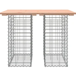 Outlet FinePRICE Puutarhapenkki kivikorilla 100x70x72 cm, douglaskuusi