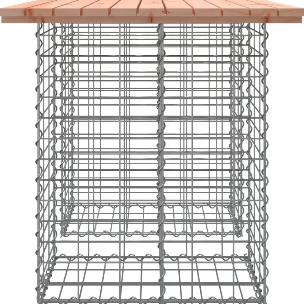 Outlet FinePRICE Puutarhapenkki kivikorilla 100x70x72 cm, douglaskuusi