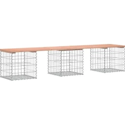 Clearance FinePRICE Puutarhapenkki kivikorilla 203x44x42 cm, douglaskuusi