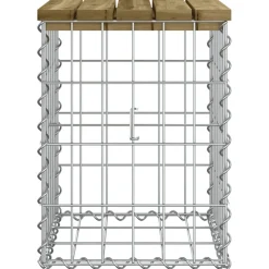 Clearance FinePRICE Puutarhapenkki kivikorilla 33x31x42 cm kyllästetty mänty