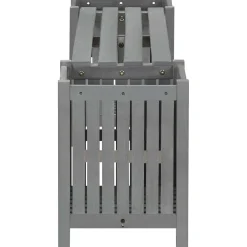 FinePRICE Puutarhapenkki 2 kukkalaatikolla 150 cm