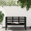 Discount FinePRICE Puutarhapenkki musta 111,5x53x71 cm, mänty
