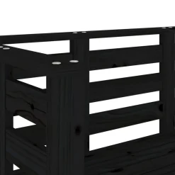 Discount FinePRICE Puutarhapenkki musta 111,5x53x71 cm, mänty
