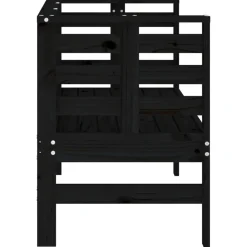 Discount FinePRICE Puutarhapenkki musta 111,5x53x71 cm, mänty