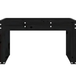Outlet FinePRICE Puutarhapenkki musta 80x38x45 cm, mänty