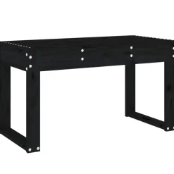Outlet FinePRICE Puutarhapenkki musta 80x38x45 cm, mänty