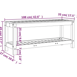 Clearance FinePRICE Puutarhapenkki musta 108x35x45 cm, mänty
