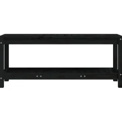 Clearance FinePRICE Puutarhapenkki musta 108x35x45 cm, mänty