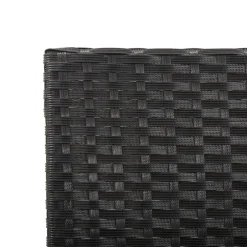Clearance FinePRICE Puutarhapenkki tyynyillä musta 176 cm polyrottinki