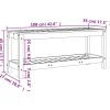 Clearance FinePRICE Puutarhapenkki valkoinen 108x35x45 cm, mänty