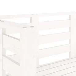 Sale FinePRICE Puutarhapenkki valkoinen 111,5x53x71 cm, mänty
