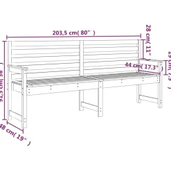 Best FinePRICE Puutarhapenkki 109x48x91,5 cm, douglaskuusi