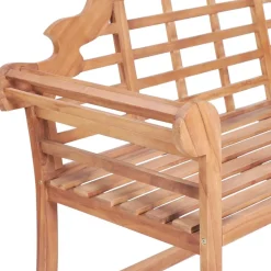FinePRICE Puutarhapenkki 127x58,5x92,5 cm, tiikki