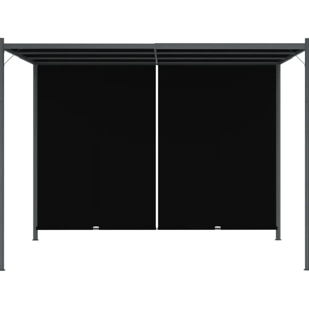 Best FinePRICE Puutarhapergola rullattavalla katolla 3x3 m antrasiitti (49324)