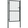 Hot FinePRICE Puutarhaportti galvanoitu teräsverkko 100x225cm harmaa