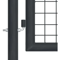 Hot FinePRICE Puutarhaportti galvanoitu teräsverkko 100x225cm harmaa