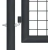 Outlet FinePRICE Puutarhaportti galvanoitu teräsverkko 400x125cm harmaa