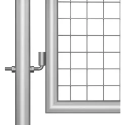 Discount FinePRICE Puutarhaportti galvanoitu teräs 105x175cm hopea