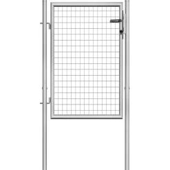 Discount FinePRICE Puutarhaportti galvanoitu teräs 105x150cm hopea