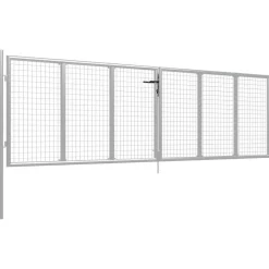 New FinePRICE Puutarhaportti galvanoitu teräs 415x175cm hopea