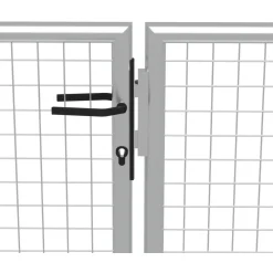 Discount FinePRICE Puutarhaportti galvanoitu teräs 415x225cm hopea