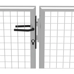 Discount FinePRICE Puutarhaportti galvanoitu teräs 415x150cm hopea