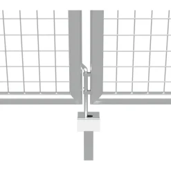 Discount FinePRICE Puutarhaportti galvanoitu teräs 415x150cm hopea