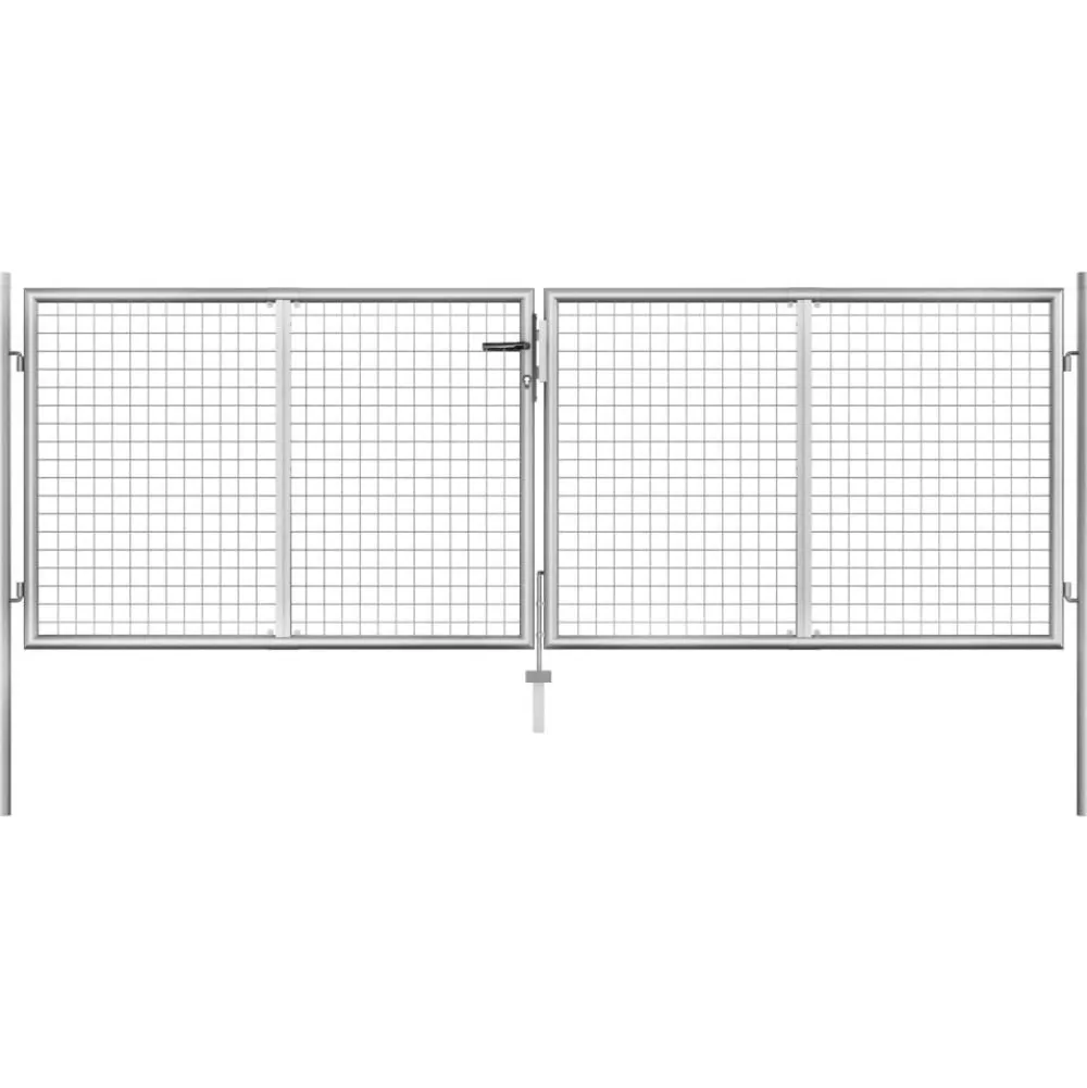 Online FinePRICE Puutarhaportti galvanoitu teräs 306x125cm hopea