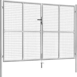 New FinePRICE Puutarhaportti galvanoitu teräs 306x225cm hopea