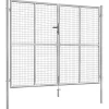 Sale FinePRICE Puutarhaportti galvanoitu teräs 306x250cm hopea