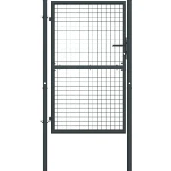Online FinePRICE Puutarhaportti galvanoitu teräsverkko 100x200cm harmaa