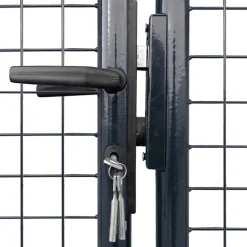 New FinePRICE Puutarhaportti galvanoitu teräsverkko 400x175cm harmaa