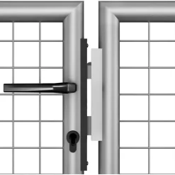 Online FinePRICE Puutarhaportti galvanoitu teräs 306x150cm hopea