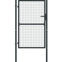 Outlet FinePRICE Puutarhaportti galvanoitu teräsverkko 100x175cm harmaa