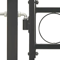 Clearance FinePRICE Puutarhaportti kaareva teräs 100x250cm musta