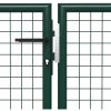 Outlet FinePRICE Puutarhaportti käyntiovella teräs 400x100cm vihreä