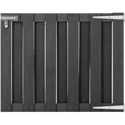Clearance FinePRICE Puutarhaportti puukomposiitti 100x80cm harmaa