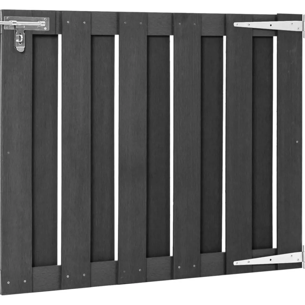 Clearance FinePRICE Puutarhaportti puukomposiitti 100x80cm harmaa