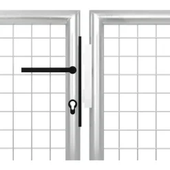 Online FinePRICE Puutarhaportti teräs 350x100cm hopea