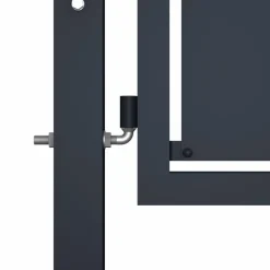 Hot FinePRICE Puutarhaportti teräs 100x75cm umpinainen antrasiitti