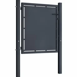 Hot FinePRICE Puutarhaportti teräs 100x75cm umpinainen antrasiitti