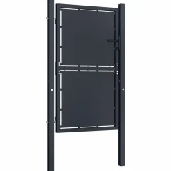 Discount FinePRICE Puutarhaportti teräs 100x150cm umpinainen antrasiitti